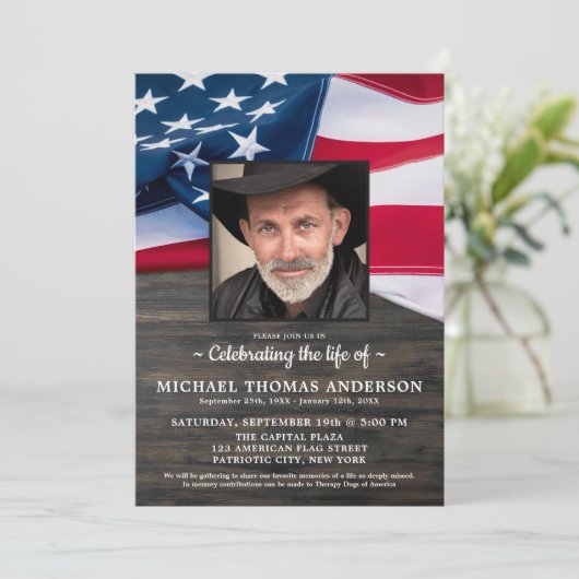 Viering van de veteranveteraanveteranfoto van het  kaart (Staand voorkant)