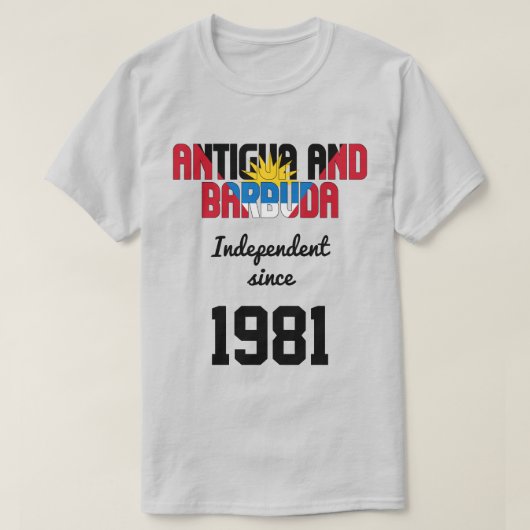 Viering van de vlag van Antigua en Barbuda T-shirt (Design voorkant)