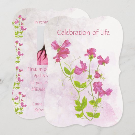 Viering van de vloerkunst van de Leven-zoete erwt Kaart (Voorkant / Achterkant)