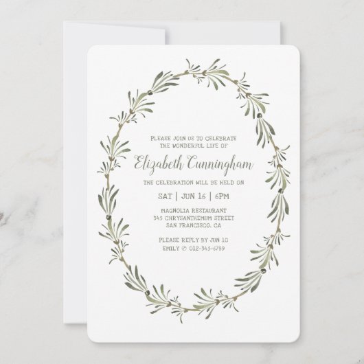 Viering van de Waterverf van de levenscyclus Kaart (Voorkant)