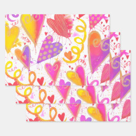 Viering van de Waterverf van de liefde Inpakpapier Vel