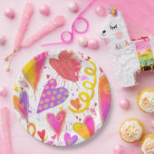 Viering van de Waterverf van de liefde Papieren Bordje (Feest)