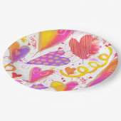 Viering van de Waterverf van de liefde Papieren Bordje (Gekanteld)