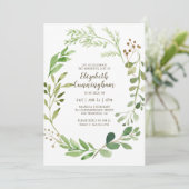 Viering van de Waterverf van het Leven Groene Vloe Kaart (Staand voorkant)