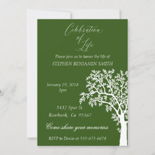 Viering van de White Tree van Life Memorial Servic Kaart