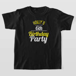 Viering van een 6e verjaardag van de T-Shirt