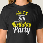 Viering van een 8e verjaardag van de T-Shirt