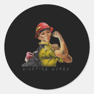 Viering van een bosbrand ronde sticker