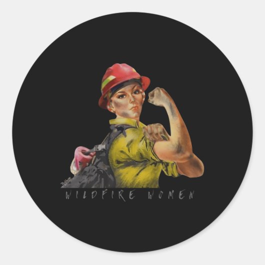 Viering van een bosbrand ronde sticker (Voorkant)