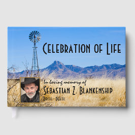 Viering van een levenslange herdenkingsfoto op maa gastenboek