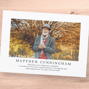 Viering van een moderne, eenvoudige elegante foto kaart