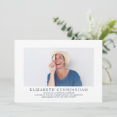 Viering van een moderne, eenvoudige elegante foto kaart (Staand voorkant)