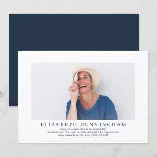 Viering van een moderne, eenvoudige elegante foto kaart