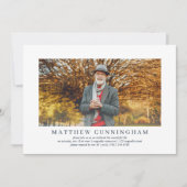 Viering van een moderne, eenvoudige elegante foto kaart (Voorkant)