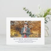 Viering van een moderne, eenvoudige elegante foto kaart (Staand voorkant)