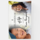 Viering van een persoonlijke foto van het leven spandoek (Verticaal)