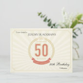 Viering van een uitnodiging van 50 jaar (Staand voorkant)