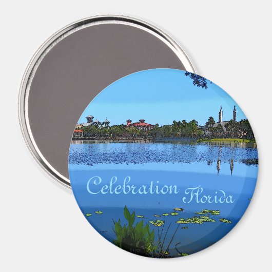 Viering van Florida Special Effects Round Magnet (Voorkant / Achterkant)