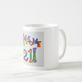 viering van geweldige eenentwintig koffiemok (Voorkant rechts)