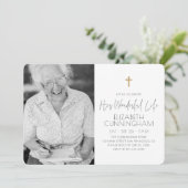 Viering van haar herdenkingsfoto voor het leven kaart (Staand voorkant)