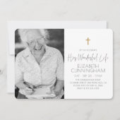 Viering van haar herdenkingsfoto voor het leven kaart (Voorkant)