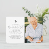 Viering van haar levensmonument Moderne foto Kaart (Staand voorkant)