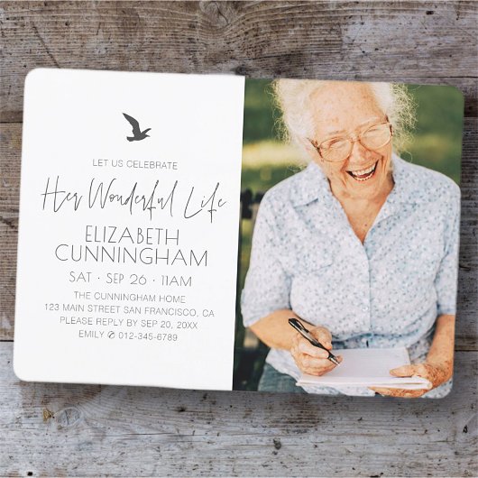 Viering van haar levensmonument Moderne foto Kaart