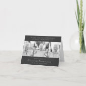 Viering van haar moderne, eenvoudige drie foto's bedankkaart (Voorkant)