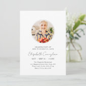 Viering van haar prachtige leven Modern Memorial Kaart (Staand voorkant)