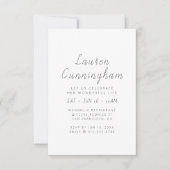 Viering van haar prachtige leven Modern Simple Kaart (Voorkant)