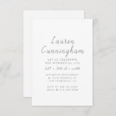 Viering van haar prachtige leven Modern Simple Kaart (Voorkant / Achterkant)