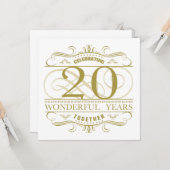 Viering van het 20e Jubileum Kaart (Voorkant / Achterkant in situ)