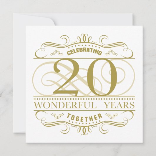 Viering van het 20e Jubileum Kaart (Voorkant)