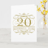 Viering van het 20e Jubileum Kaart (Gele Bloem)