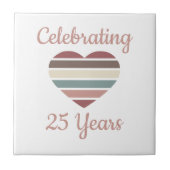 Viering van het 25e Jubileum van de bruiloft Tegeltje (Voorkant)