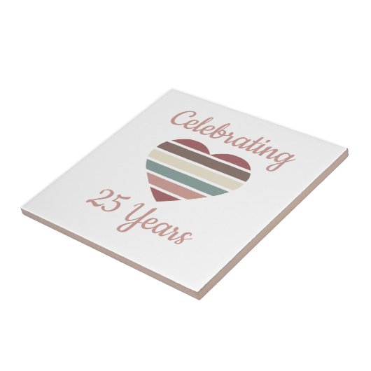 Viering van het 25e Jubileum van de bruiloft Tegeltje (Zijkant)