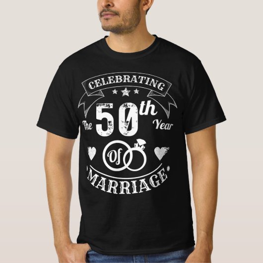 Viering van het 50e jaar van het huwelijk t-shirt (Voorkant)