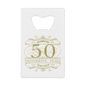 Viering van het 50e Jubileum Creditkaart Flessenopener (Voorkant)