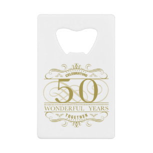 Viering van het 50e Jubileum Creditkaart Flessenopener