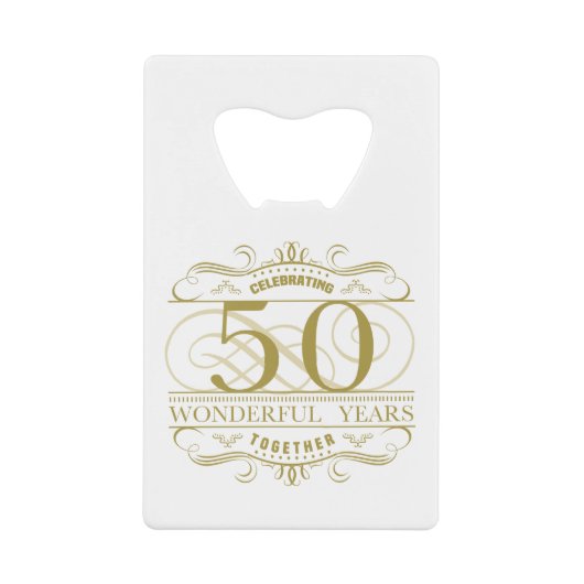 Viering van het 50e Jubileum Creditkaart Flessenopener (Voorkant)