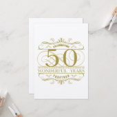 Viering van het 50e Jubileum Kaart (Voorkant / Achterkant in situ)