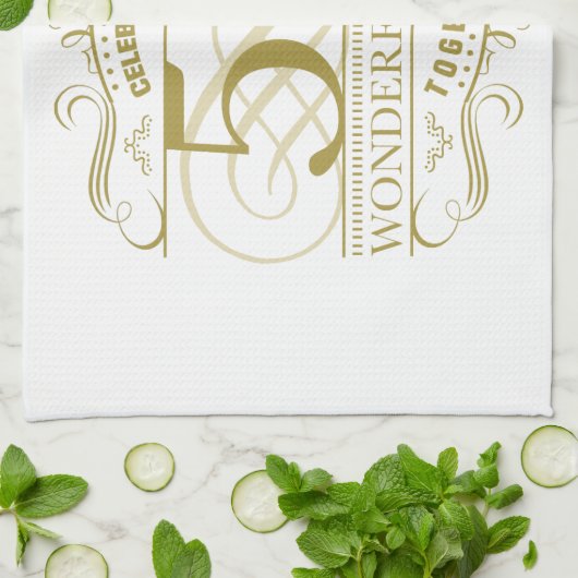 Viering van het 50e Jubileum Theedoek (Gevouwen)