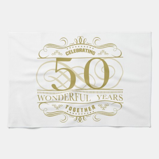 Viering van het 50e Jubileum Theedoek (Horizontaal)