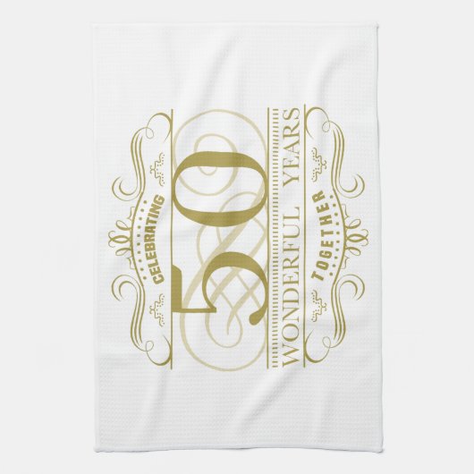 Viering van het 50e Jubileum Theedoek (Verticaal)