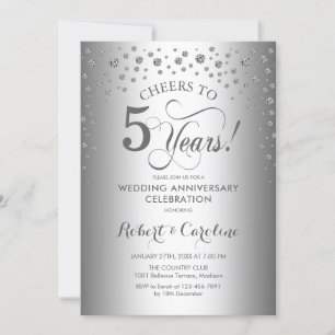 Viering van het 5e Jubileum - Zilver Kaart