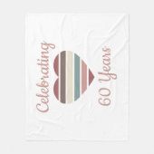 Viering van het 60ste Jubileum voor bruiloft Fleece Deken (Voorkant)