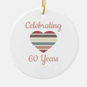 Viering van het 60ste Jubileum voor bruiloft Keramisch Ornament