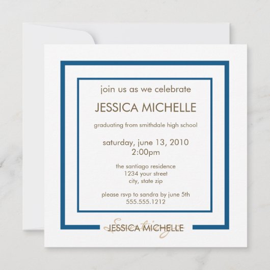 viering van het afstuderen kaart (Achterkant)