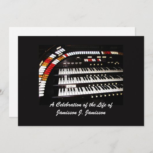 Viering van het Antiek orgaan voor de uitnodiging  (Voorkant / Achterkant)