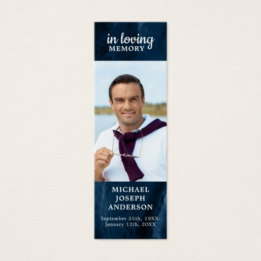 Viering van het Bladwijzer Blue van de levensherde Mini Visitekaartjes (Voorkant)